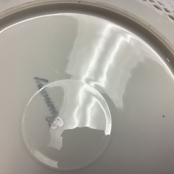 Floral Candy Dish Germany LATTICE WORK SET OF 3. - Picture 4 of 8